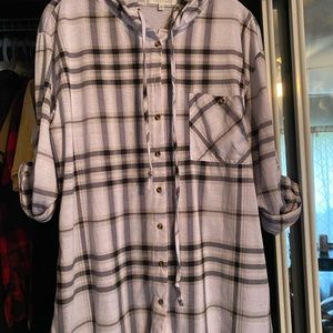 Hooded flannel
